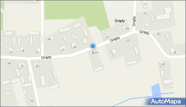 Grądy, Grądy, 25, mapa Grądy
