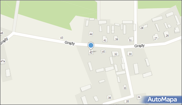 Grądy, Grądy, 42, mapa Grądy