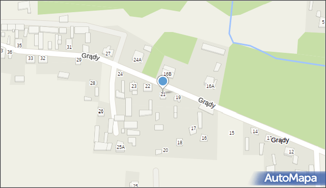 Grądy, Grądy, 21, mapa Grądy