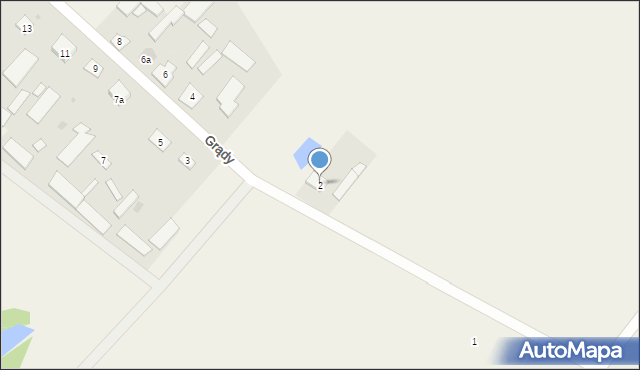 Grądy, Grądy, 2, mapa Grądy