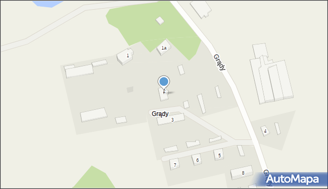 Grądy, Grądy, 2, mapa Grądy