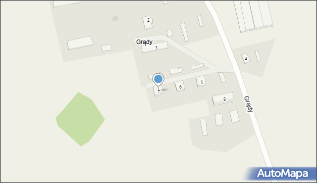 Grądy, Grądy, 7, mapa Grądy