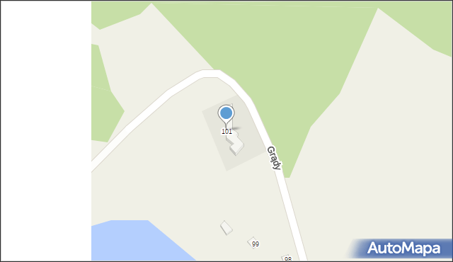 Grądy, Grądy, 101, mapa Grądy