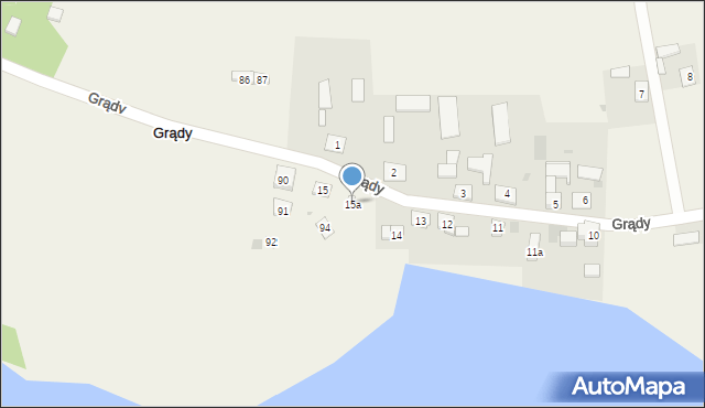 Grądy, Grądy, 15a, mapa Grądy