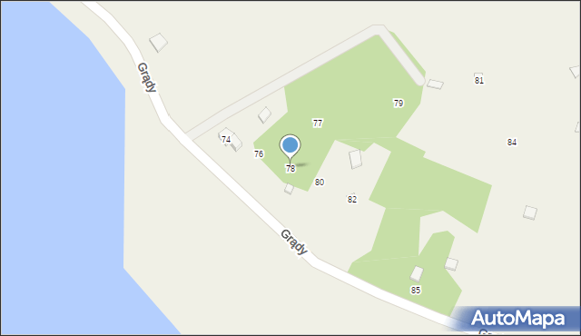 Grądy, Grądy, 78, mapa Grądy
