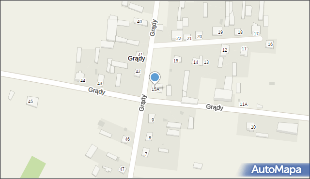 Grądy, Grądy, 15A, mapa Grądy