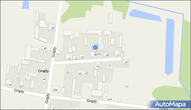 Grądy, Grądy, 19, mapa Grądy