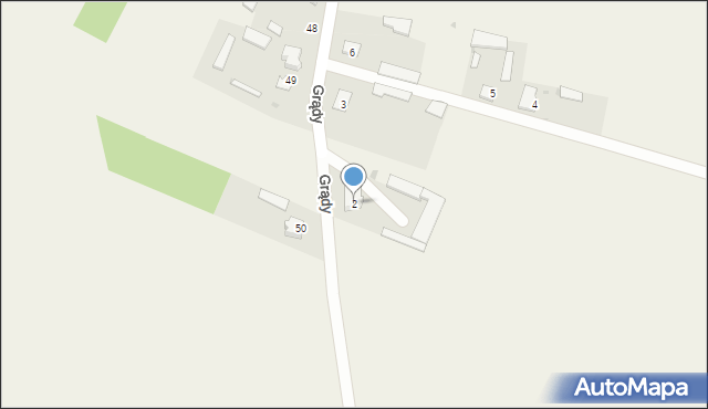 Grądy, Grądy, 2, mapa Grądy