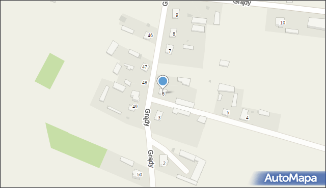 Grądy, Grądy, 6, mapa Grądy