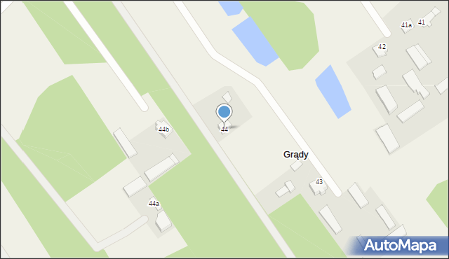Grądy, Grądy, 44, mapa Grądy