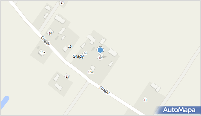 Grądy, Grądy, 12, mapa Grądy