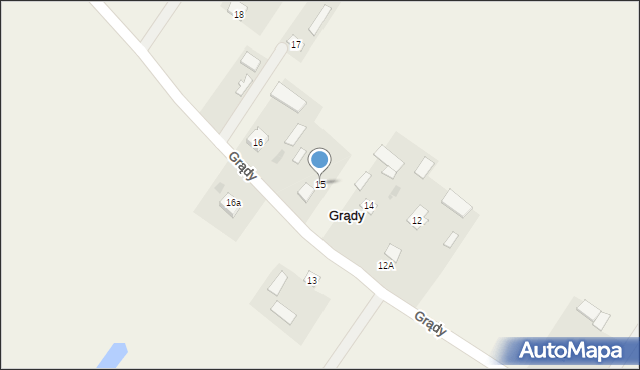 Grądy, Grądy, 15, mapa Grądy