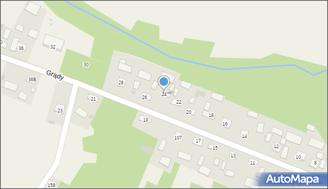 Grądy, Grądy, 24, mapa Grądy