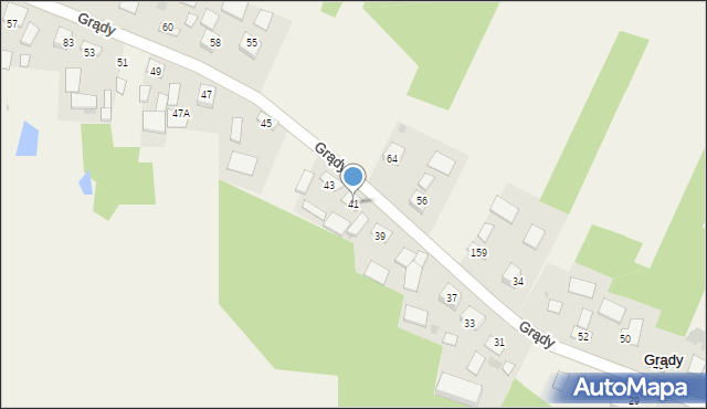 Grądy, Grądy, 41, mapa Grądy