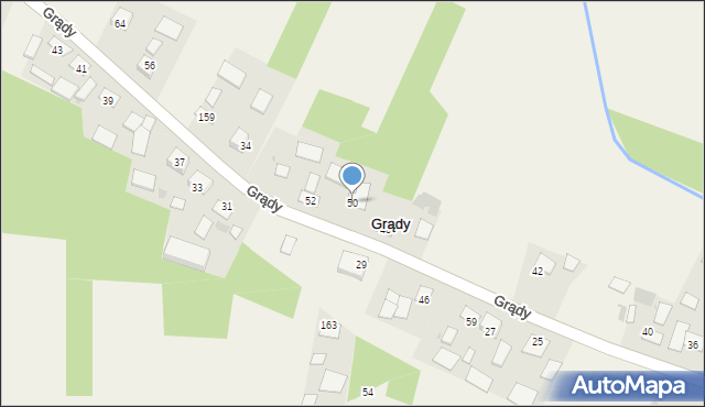 Grądy, Grądy, 50, mapa Grądy