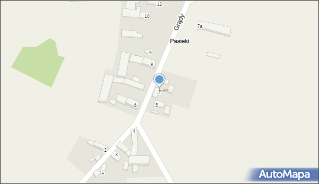 Grądy, Grądy, 7, mapa Grądy