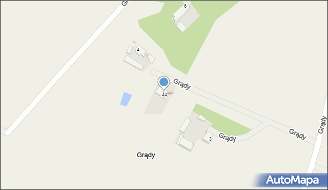 Grądy, Grądy, 4A, mapa Grądy