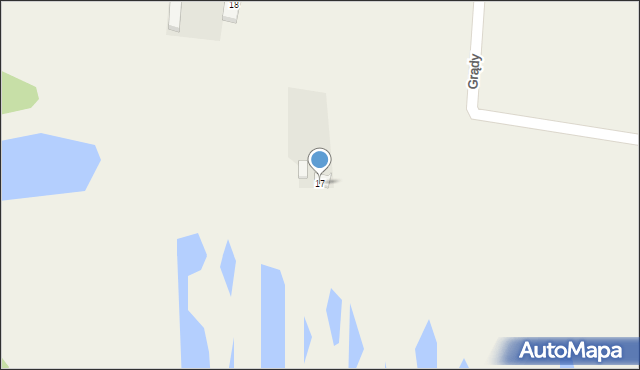 Grądy, Grądy, 17, mapa Grądy