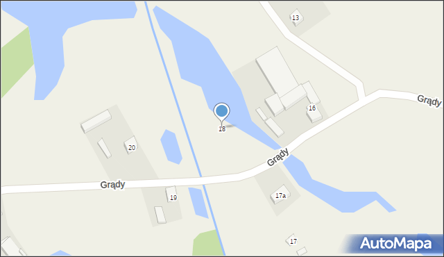 Grądy, Grądy, 18, mapa Grądy