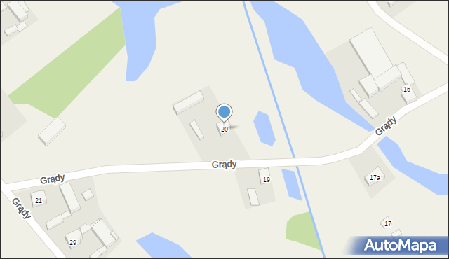 Grądy, Grądy, 20, mapa Grądy