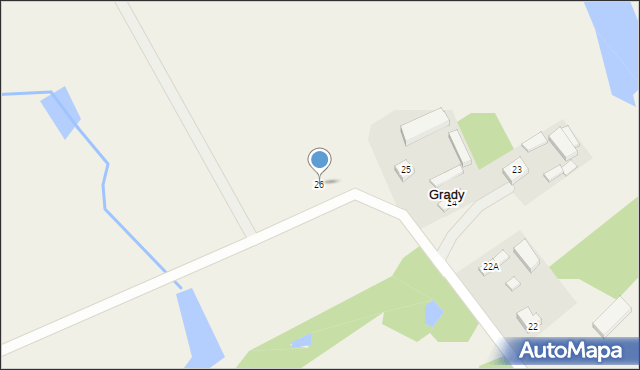 Grądy, Grądy, 26, mapa Grądy