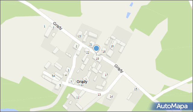 Grądy, Grądy, 20, mapa Grądy