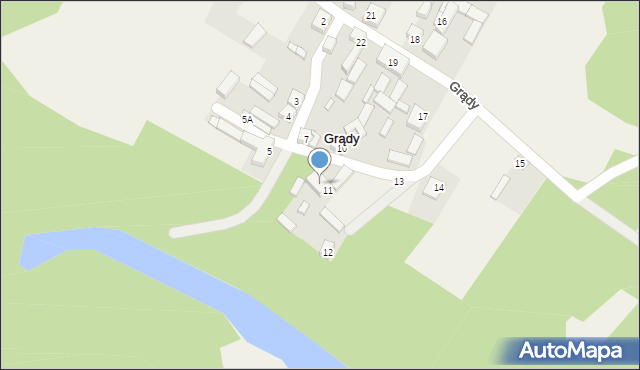 Grądy, Grądy, 8, mapa Grądy