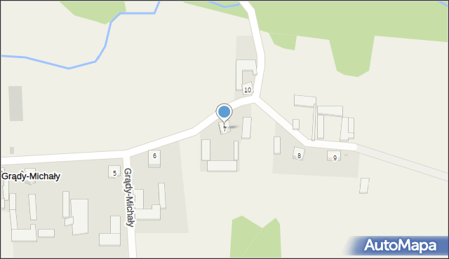 Grądy-Michały, Grądy-Michały, 7, mapa Grądy-Michały
