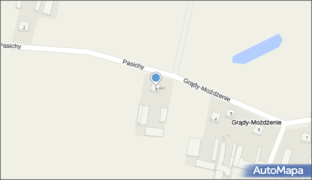 Grądy-Możdżenie, Grądy-Możdżenie, 3, mapa Grądy-Możdżenie