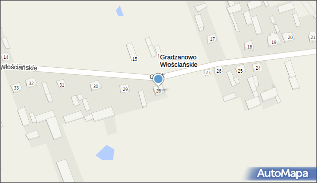 Gradzanowo Włościańskie, Gradzanowo Włościańskie, 28, mapa Gradzanowo Włościańskie