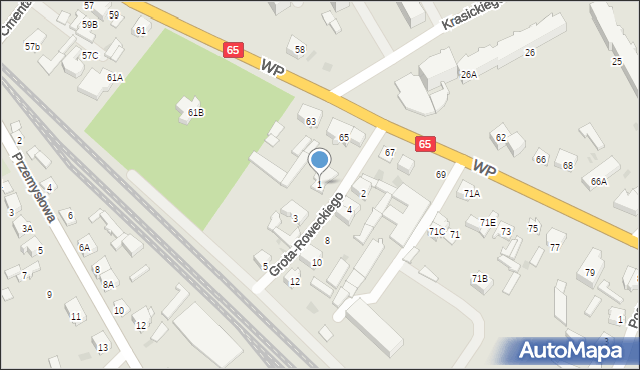 Grajewo, Grota-Roweckiego Stefana, gen., 1, mapa Grajewo