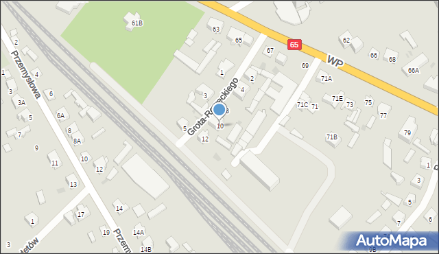 Grajewo, Grota-Roweckiego Stefana, gen., 10, mapa Grajewo