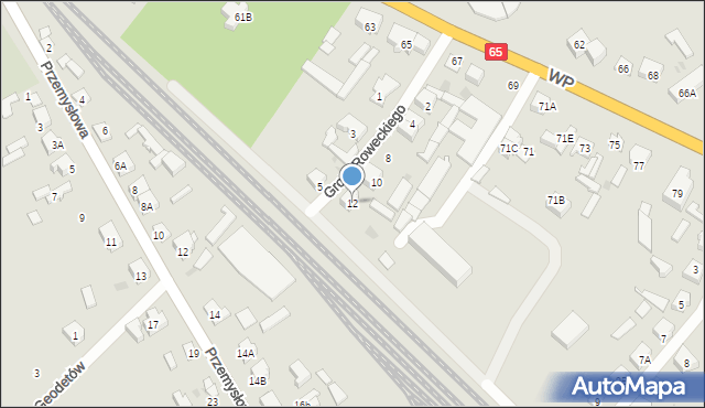 Grajewo, Grota-Roweckiego Stefana, gen., 12, mapa Grajewo