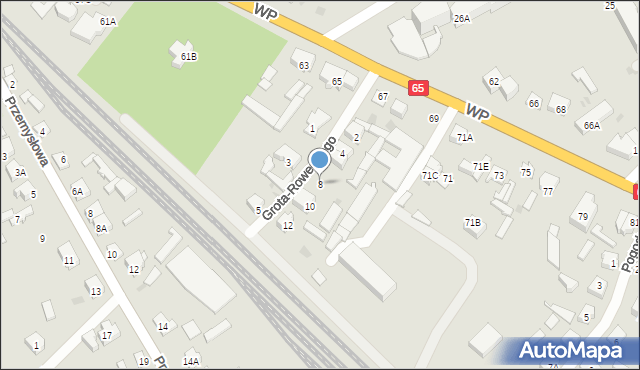 Grajewo, Grota-Roweckiego Stefana, gen., 8, mapa Grajewo