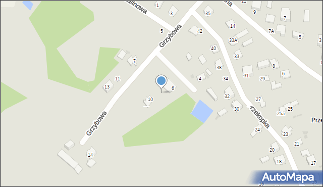 Grajewo, Grzybowa, 8, mapa Grajewo