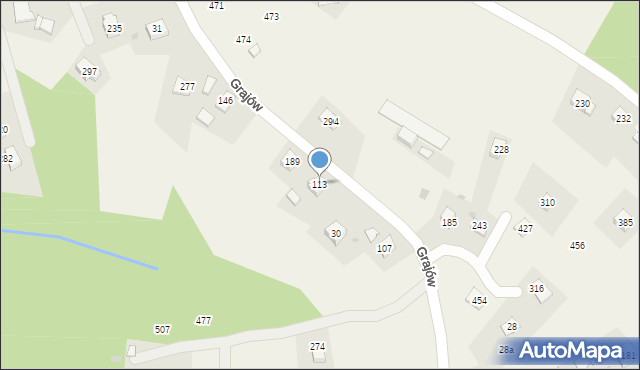 Grajów, Grajów, 113, mapa Grajów