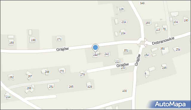 Grajów, Grajów, 244, mapa Grajów