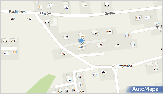 Grajów, Grajów, 266, mapa Grajów