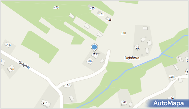 Grajów, Grajów, 273, mapa Grajów