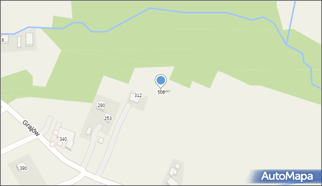 Grajów, Grajów, 506, mapa Grajów
