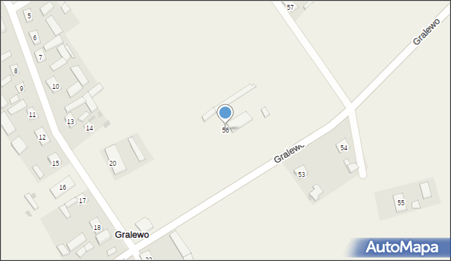 Gralewo, Gralewo, 56, mapa Gralewo