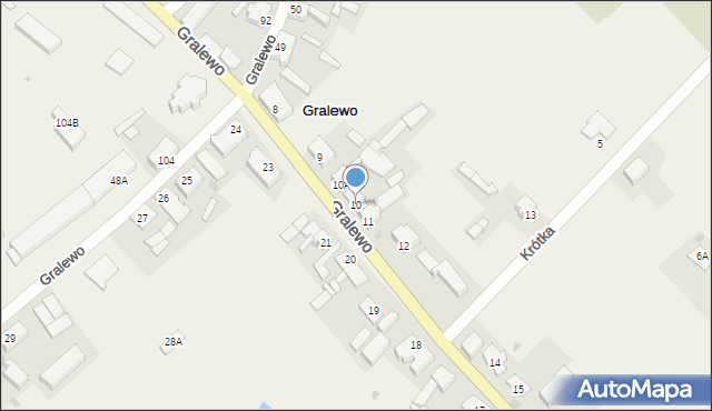 Gralewo, Gralewo, 10, mapa Gralewo