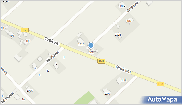 Gralewo, Gralewo, 101, mapa Gralewo