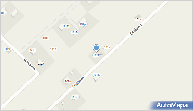 Gralewo, Gralewo, 101I, mapa Gralewo