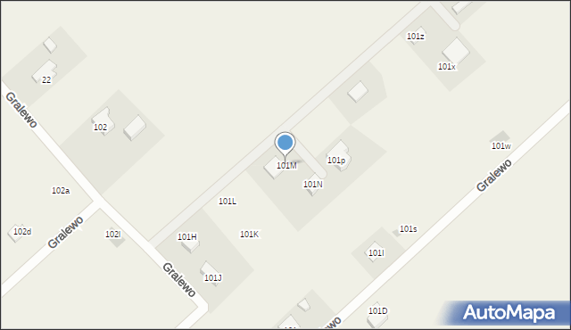 Gralewo, Gralewo, 101M, mapa Gralewo