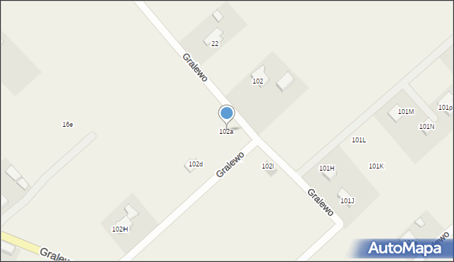 Gralewo, Gralewo, 102a, mapa Gralewo