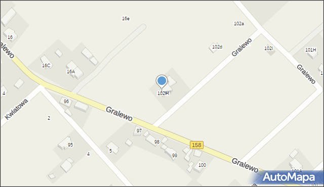 Gralewo, Gralewo, 102H, mapa Gralewo