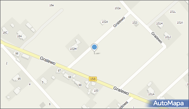 Gralewo, Gralewo, 102z, mapa Gralewo