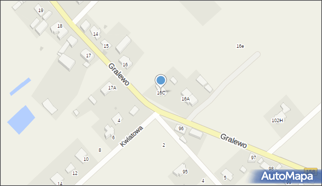 Gralewo, Gralewo, 16C, mapa Gralewo