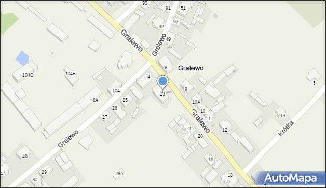 Gralewo, Gralewo, 23, mapa Gralewo